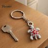 Auspicious Turtle Keychain Rhinestone Flower Keychain, Luxury Alloy Car Key Metal Ring Ring, Pendant for Backpacks Handbag Decoration Bag Charm