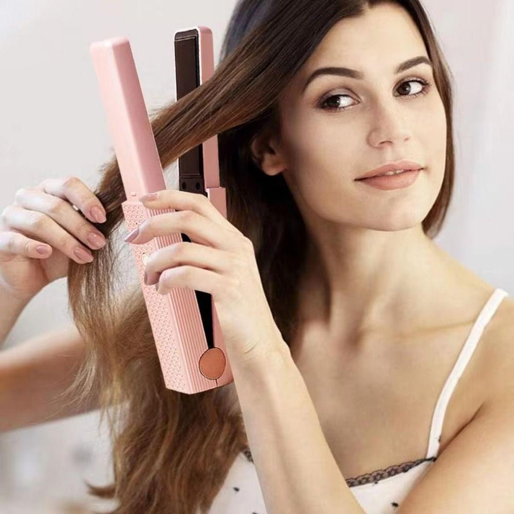 Even Heat Distribution Hair Straightening Irons Portable Straight Hair Stick  Fine Soft Short Hair
