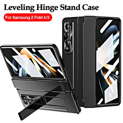 Złóż 4 poszycie płaskiej osłony zawiasu do Samsung Galaxy Z złóż 4 złóż 3 5g stojak na etui chroń Fundas Capa ze szklanym ekranem przednim