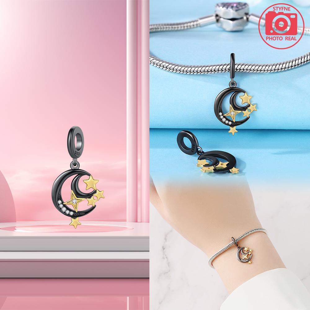 Copper Charms Star Mango Moon Pendant For Dangle Pendant Bead Jewelry Beads  New Gifts For Women