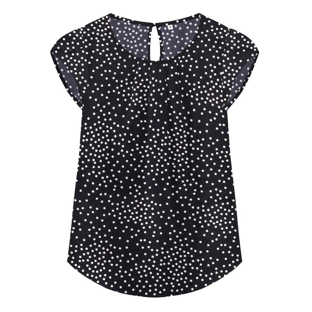 Women's Fashion Printed Short-sleeved Short-sleeved  Round Neck Casual Tops