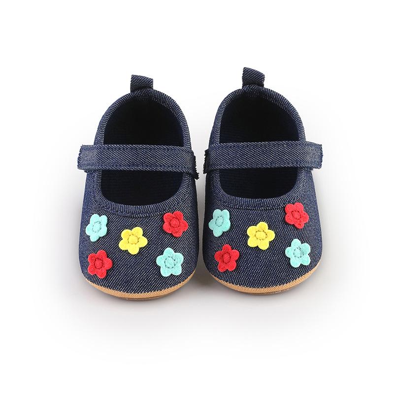 Newborn Infant Floral Princess Soft Sole Shoes for 0-1 Year Old Girls