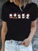 Funny Christmas Animal Owl Penguin Print Women T Shirt Short Sleeve O Neck Women Tshirt Ladies Tee Shirt Top Clothes Camisetas