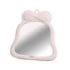 1 Pcs Bow Desktop Makeup Mirror Solid Color Simple Portable Handheld Makeup Mirror Foldable Student Compact Cute Pocket Mirror