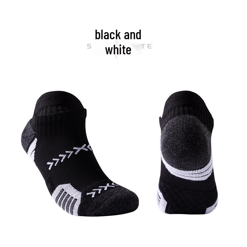 Men's Elite Basketball Socks: Trendy Color Block, Thick Terry Bottom, Sweat-Absorbent, Breathable, Professional Sports Socks.