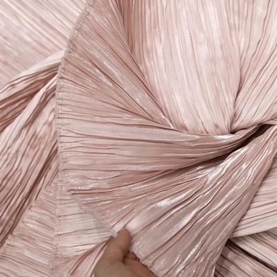 Bright Luster Forged Pleated Fabric DIY Polyter Water-gloss Fabric Fabric Design 145cm Width Small Crinkle Fabric