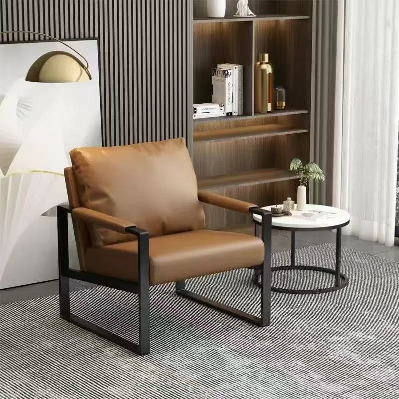 Nordic Single Sofa Chair Italian Light Luxury Small House Living Room Leisure Business Negotiation Reception Lazy Sofa Chair