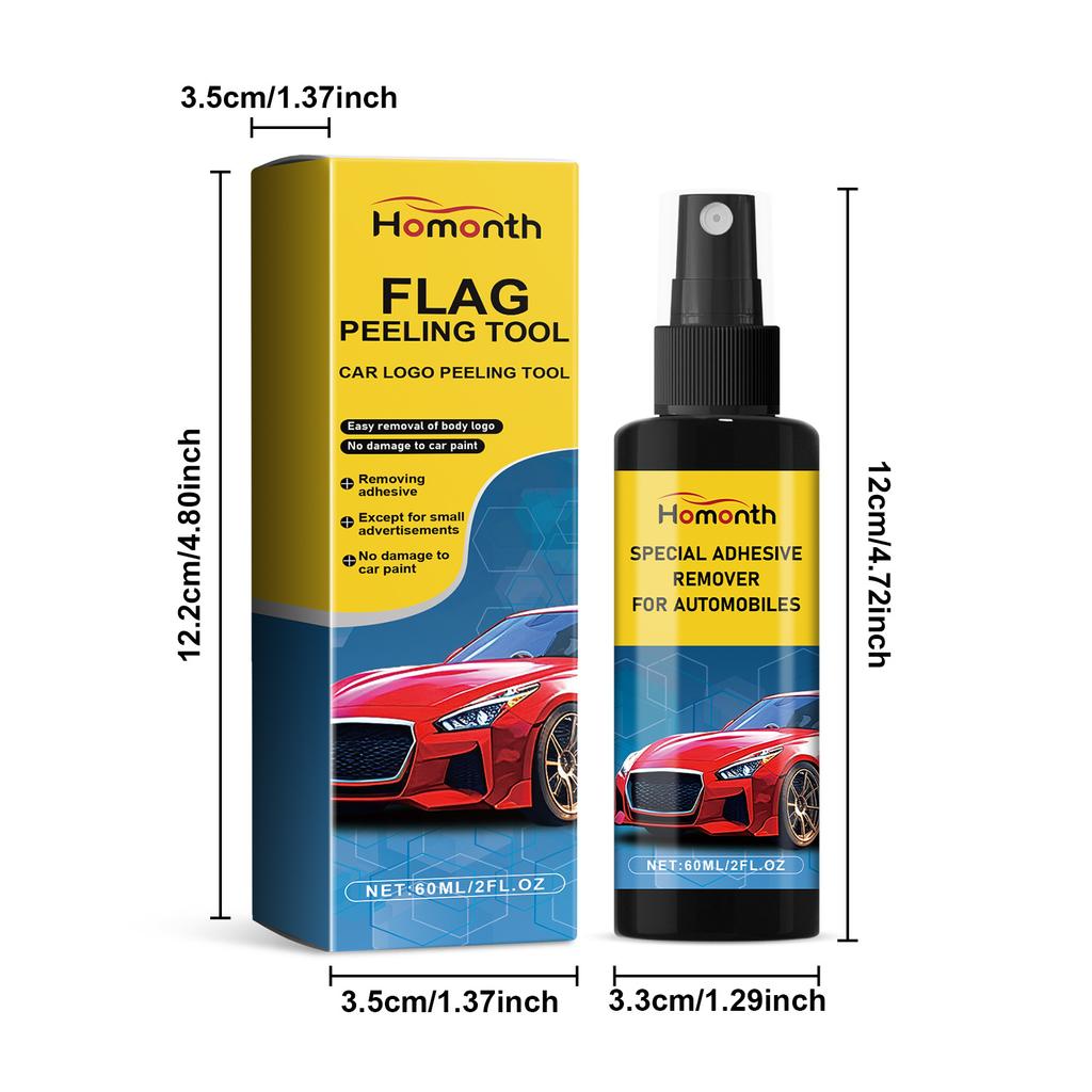Homonth 60ML Autoaufkleber-Entferner, klebriger Rückstandsentferner für Autos, entfernt sicher Aufkleber, Etiketten, Abziehbilder, Rückstände, Klebebandreiniger