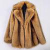 Eco-Friendly Faux Fur Mid-Length Women's Coat - Warm Winter 2025 European & American Style