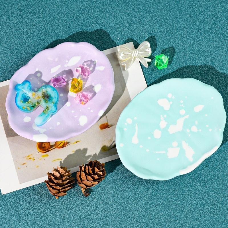 Leaf Shape Tray Silicone Molds DIYs Concrete Cement Plaster Epoxy Resin Mold Storage Dish Plate Mould Home Handicrafts