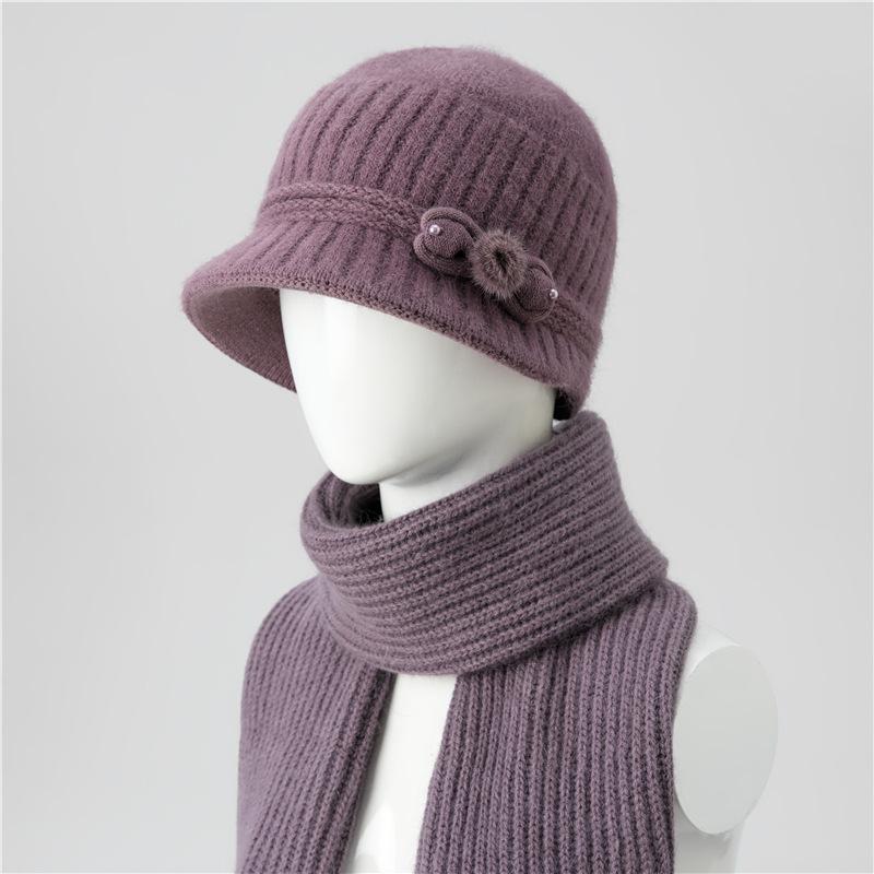 Hat Women's Autumn and Winter Knitted Hat Warm and Cold Hat Wool Hat