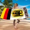 Asciugamano da Spiaggia con Design dello Stemma della Germania, Asciugatura Rapida, Facile da Curare, Adatto sia per il Fitness che per le Vacanze al Mare, Essenziale per lo Sport