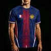 New France Flag Printed T-shirt Men Breathable And Quick-drying Soccer Jersey Unisex Casual Sports Training Short-sleeved Top
