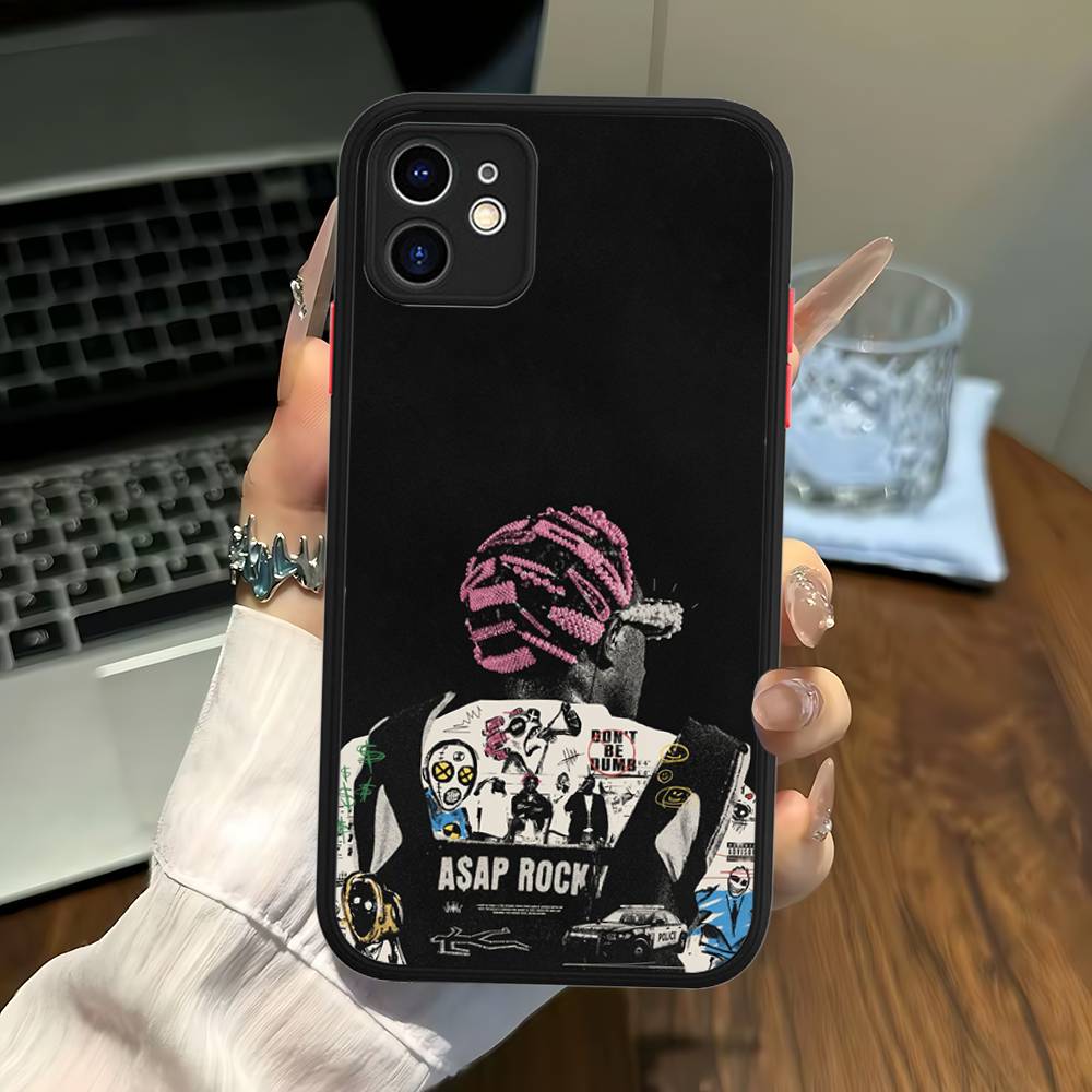 A-ASAP R-Rocky Non Essere Stupido Custodia Per Telefono Per IPhone 16e 16 15 14 13 12 11 Pro Max X XS Max Plus Opaca Trasparente