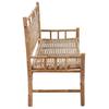 Garden Bench with Cushion 120 Cm Bamboo