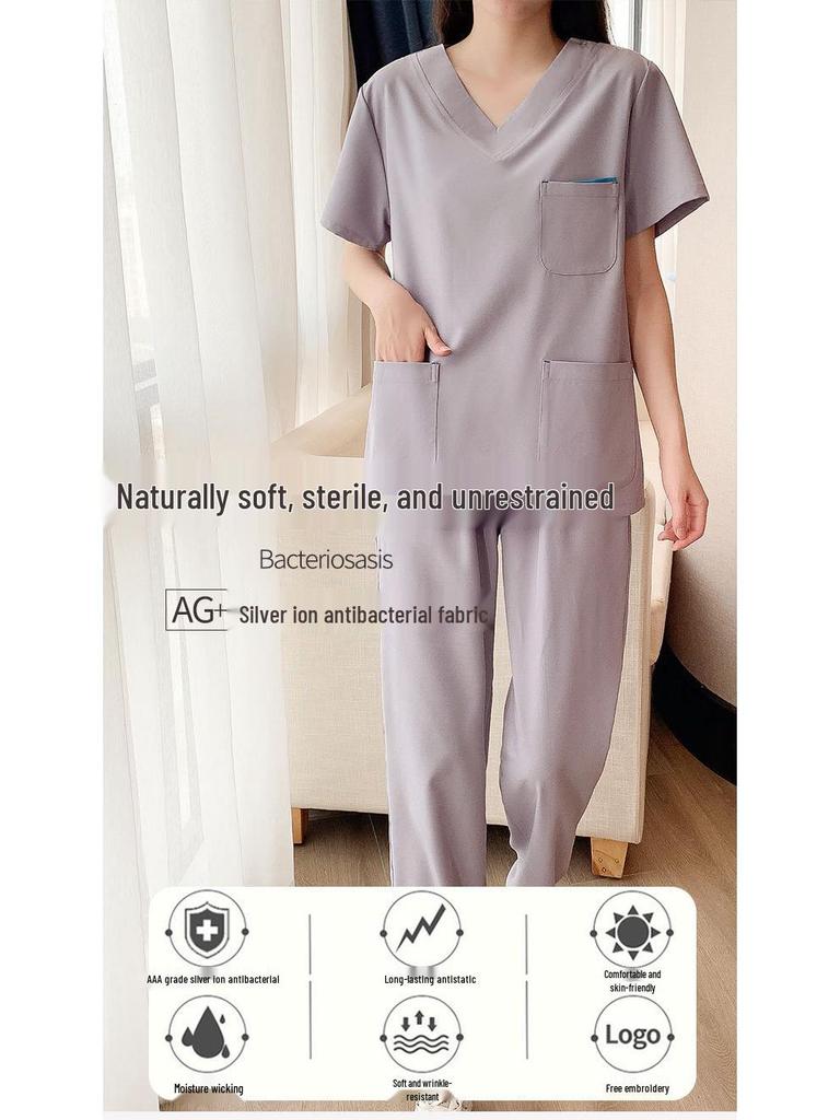 Špičkový rychleschnoucí unisexový chirurgický oblek s mnoha kapsami - Pohodlné lékařské a zubní pracovní oblečení