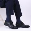 5-6 Paia Nuovi Semplici Taglia Grande Calzini da Uomo Eleganti Alta Qualità Blu Grigio Righe Argyle Cotone Calzini Casual Taglia EU41-48