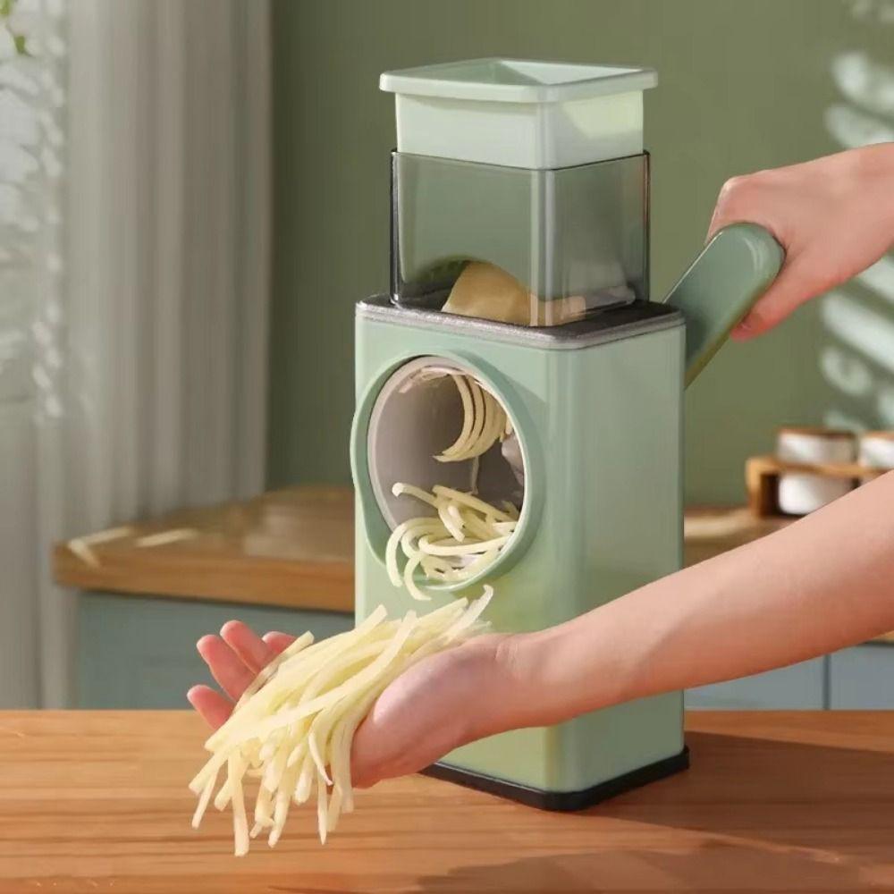 Manual Hand-Crank Vegetable Slicer 3 In 1 Ice Shaved Machine Kitchen Gadget Nut Grinder  Smoothies