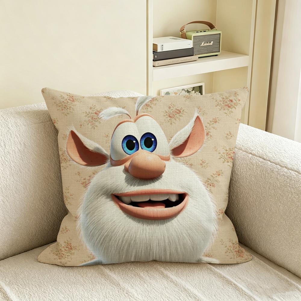 B-Booba Cushion Cover Natural Linen Pillowcase Set, All-In-One Decor For Sofa, Bedroom & Chair