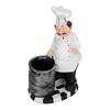 Chef Shape Figurine Statue Craft Decoration Ornament for Living Room Kitchen Restaurant