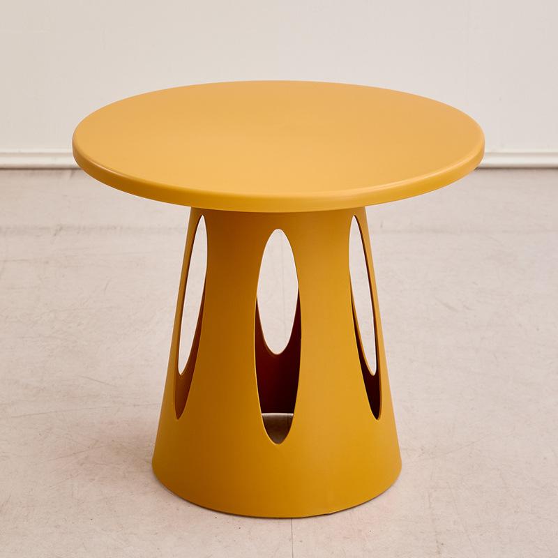 Colorful Hollow Side Table, Modern Minimalist Round End Table, Multifunctional Living Room Accent Furniture for Home Decor