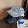 Retro Old Denim Forward Hat Couple Spring and Autumn Fashion Versatile Personality Painter Hat Newsboy Hat