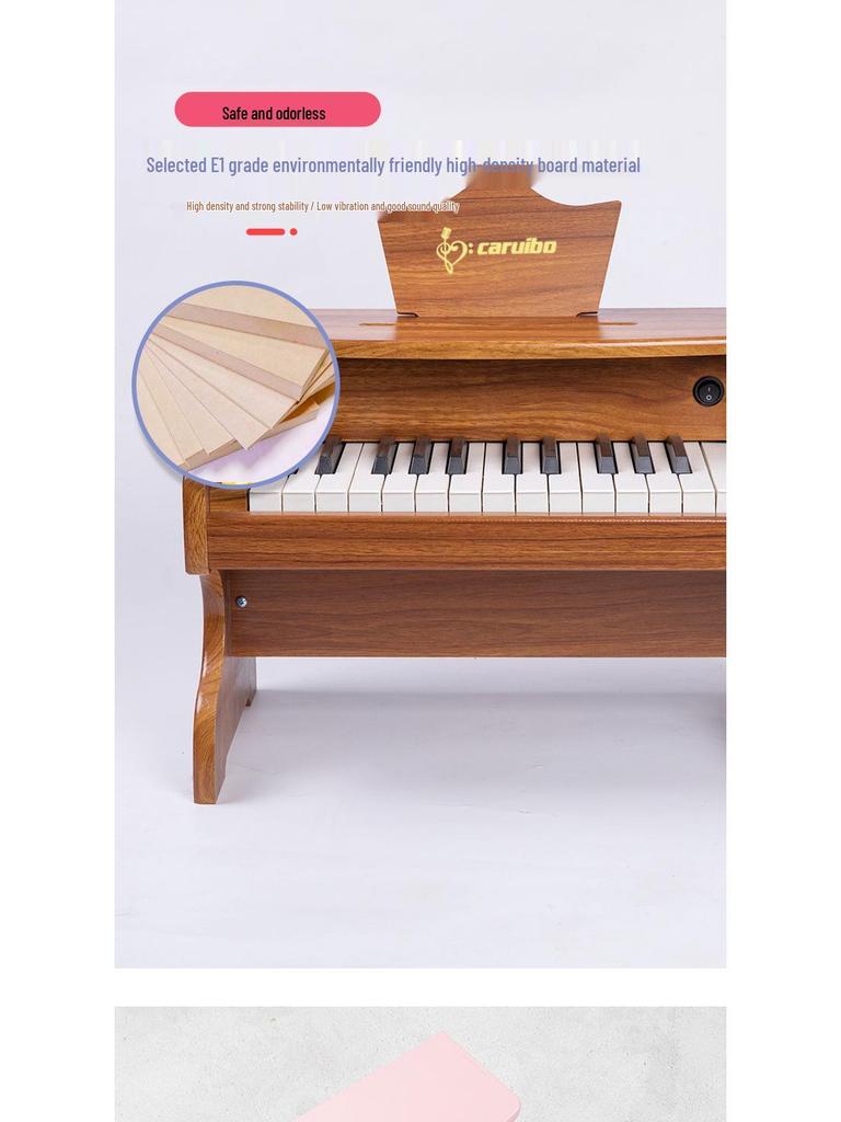 Kids' 25-Key Wooden Toy Piano - Portable Musical Instrument for Ages 1-10
