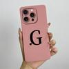 For iPhone 15 Pro Max Case iPhone 15 Plus Phone Case iPhone 15 Pro Cover iPhone 15 Cute Couple Initial Letters Skin Matte Cover