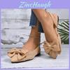 Sandali Piatte Nodo Farfalla per Donna Estate Chic Slip-On Calzature Comode