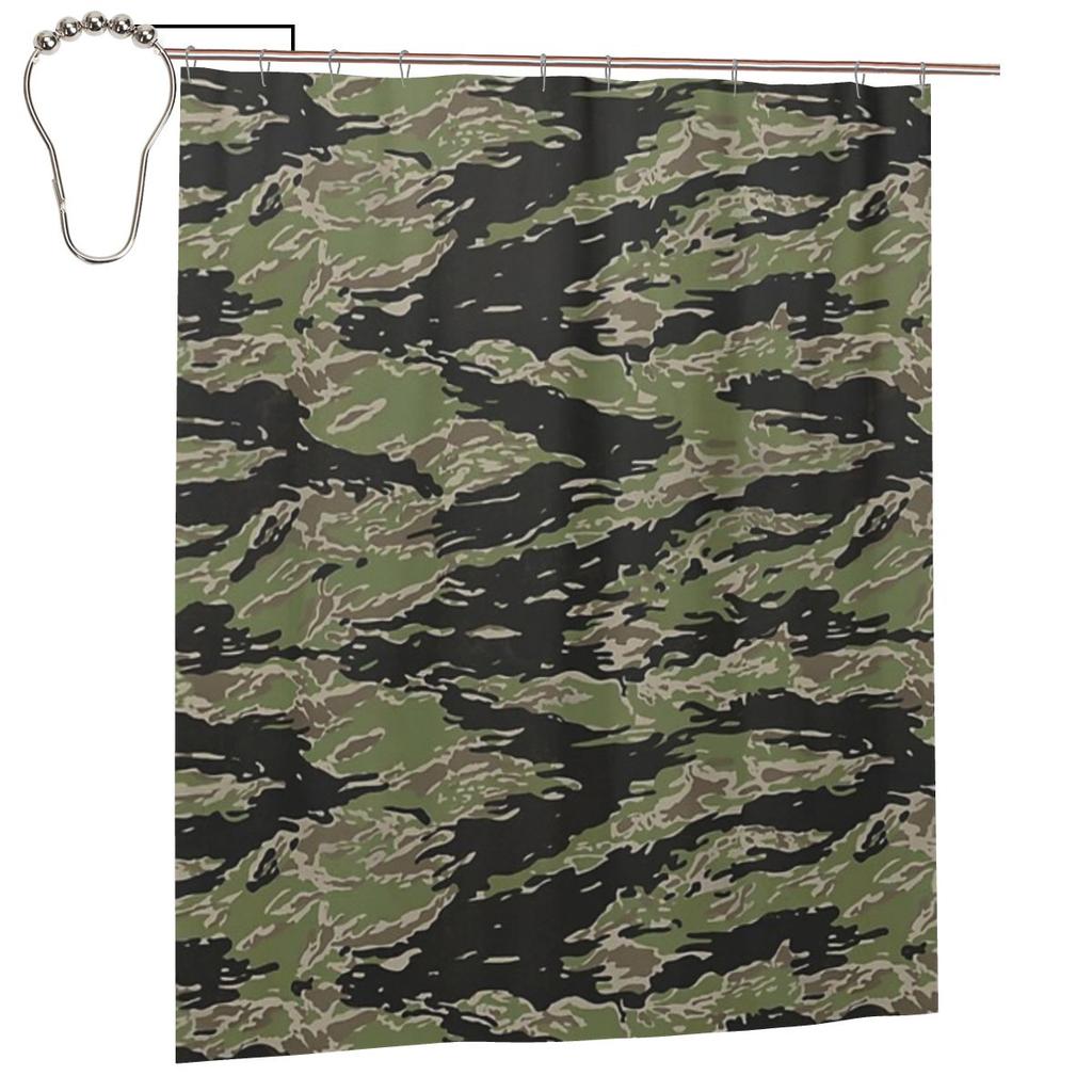 Tenda da Doccia Militare Camouflage Esercito Sfondo Camo Bagno Poliestere Impermeabile Tende da Bagno Con Ganci