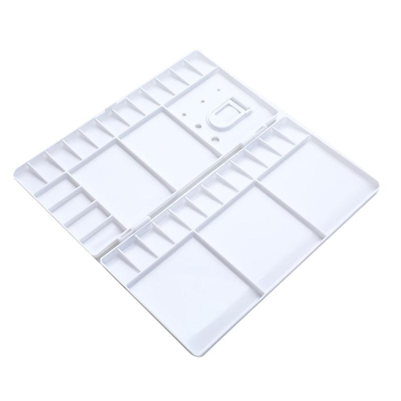 Watercolor Palette Folding Paint Tray Plastic Painting Pallet With 33 Compartmen