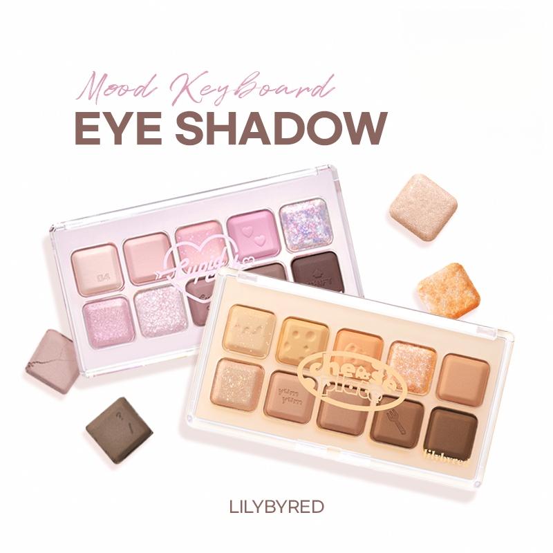 lilybyred Paleta cieni do powiek Mood Keyboard 8 kolorów, 10 wszechstronnych palet kolorów, galaretowata konsystencja z naturalną przyczepnością i rozwojem koloru
