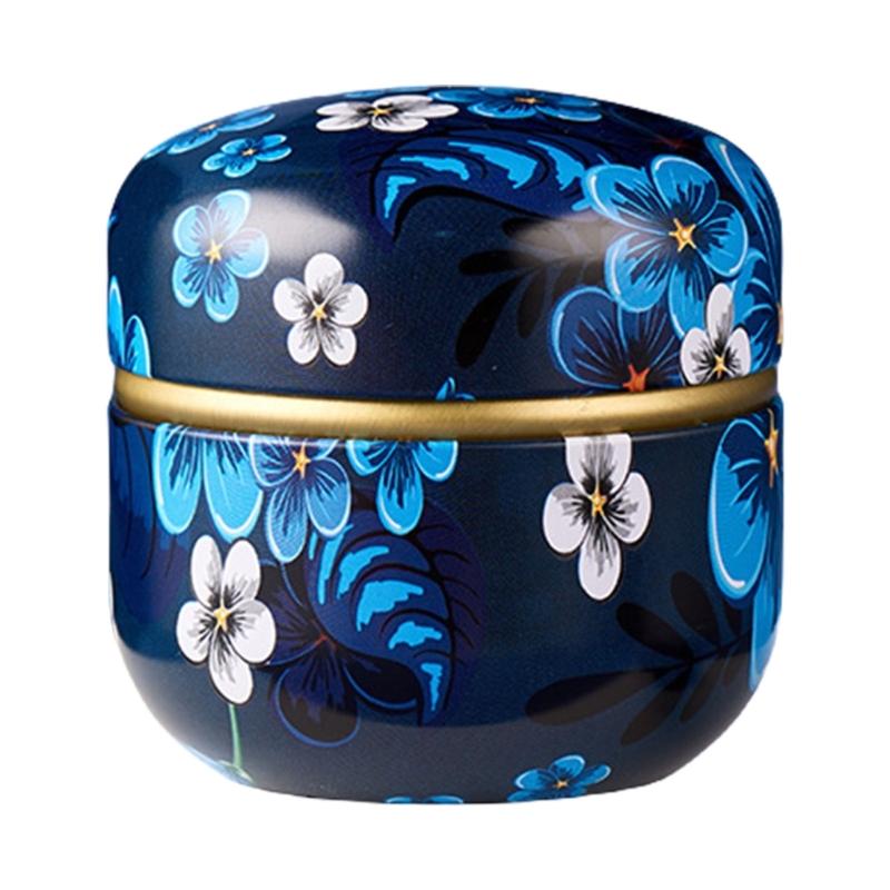 Декоративная маленькая жестяная банка для хранения чая, кофе, конфет, жестяная герметичная банка с крышкой и элегантным узором