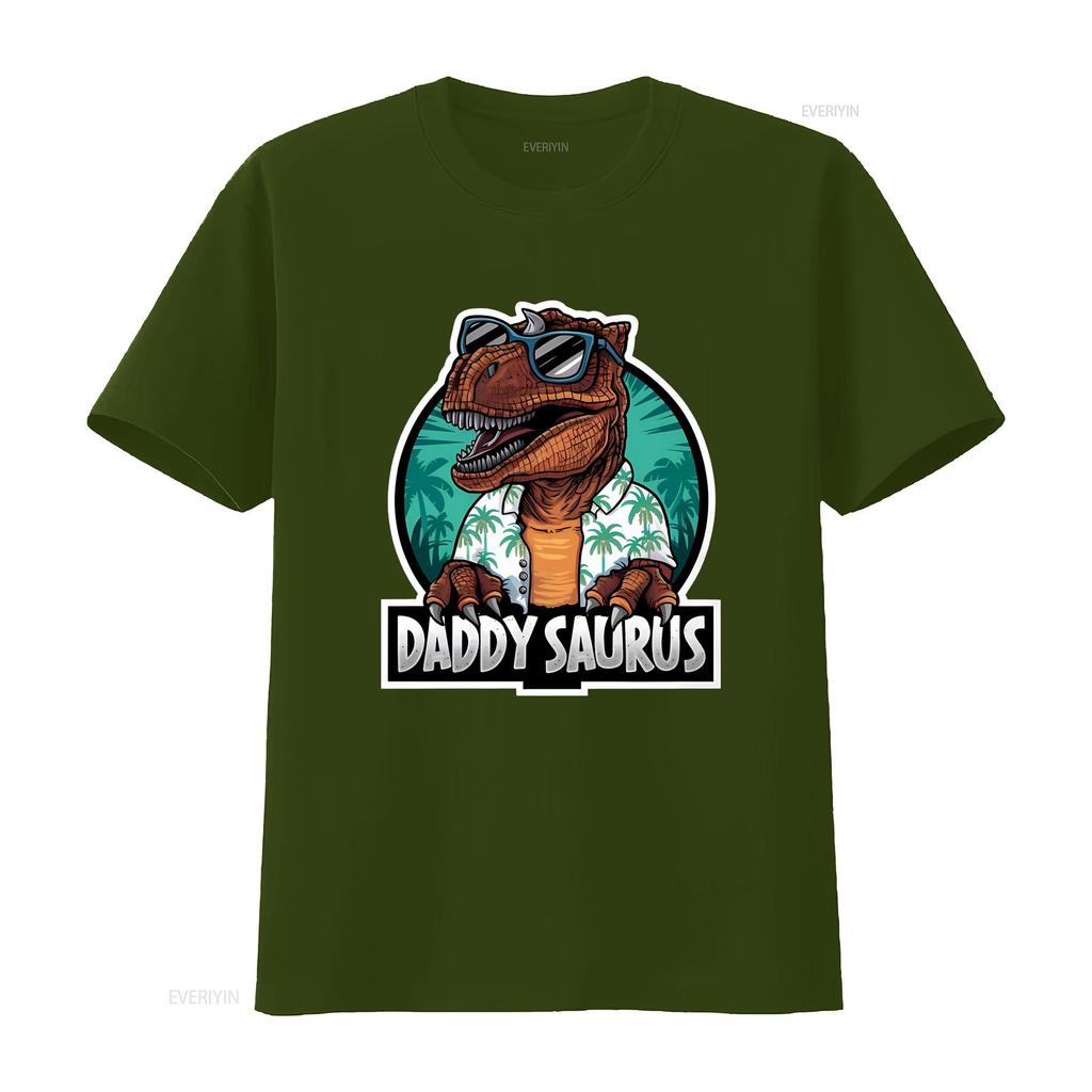 Daddy Saurus T Shirt For Dad On Father's Day Birthday Or Christmas From Son Daughter Funny Father vintage Washed Soft Stylish