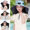 USB Charging Wide Brim Sun Cap Waterproof Sunshade Fan Cap Children's Solar Fan Hat  Boys