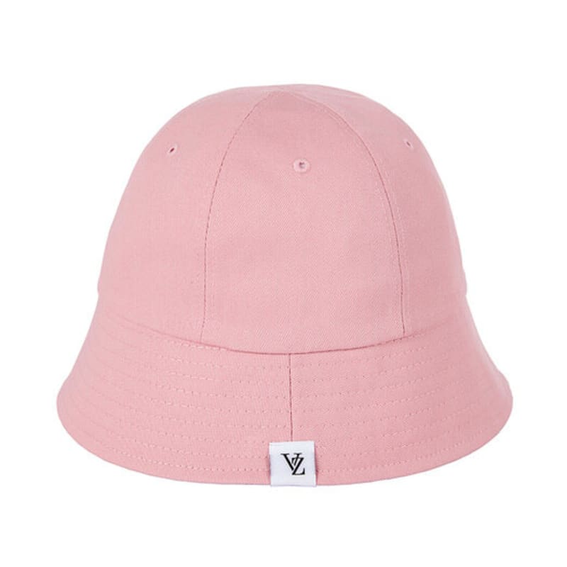 VARZAR Monogram Label Round Bucket Hat Pink