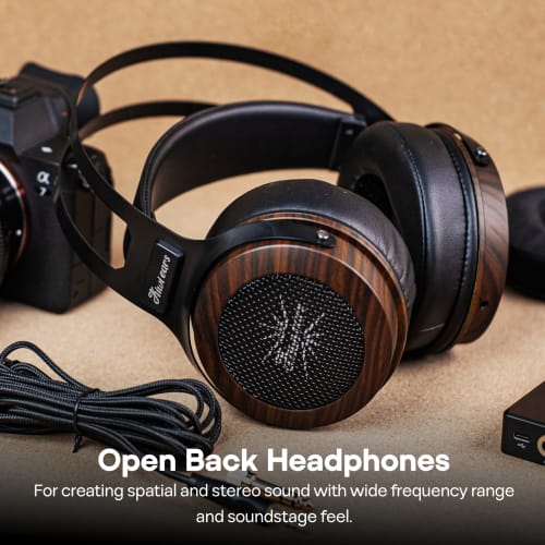 Linsoul Kiwi Ears Altruva High-End Dynamic HiFi Open-Back Wired Over-Ear Headphones with a Full-Size 50mm Dynamic Diaphragm, Deep Bass, Comfortable Ea