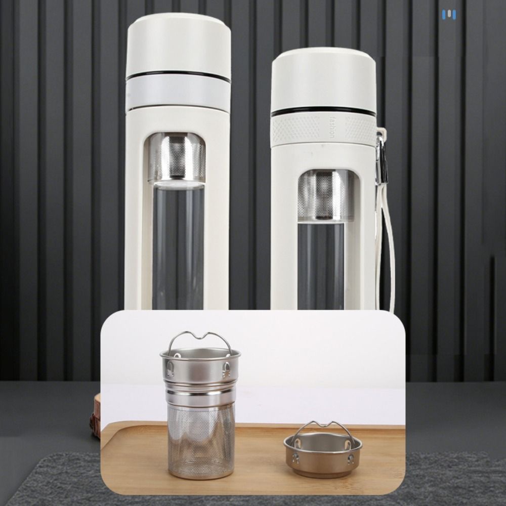 Anti-Scald Glass Water Bottle Leak-proof Heat-Resistant Infuser Tumbler with Tea Filter Large Capacity Tea Water Cup Men Women