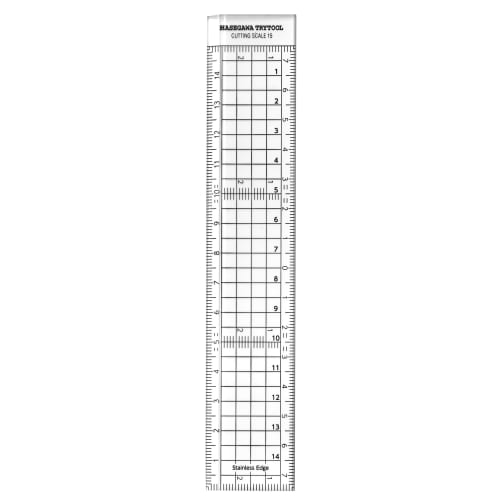 

Hasegawa Tri-Tool TT40 Cutting Scale, 15cm Stainless Steel Edge Processing Tool for Plastic Models
