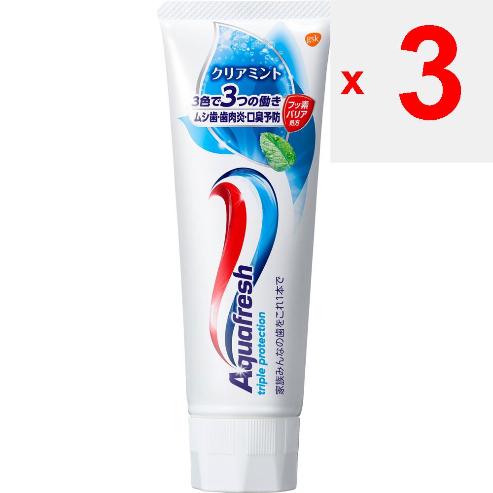 GlaxoSmithKline Aquafresh Clear Mint 140g (Quasi-drug) Cavity Prevention Toothpaste <How To Use> Apply an Appropriate Amount (about 0.5g To 1g) Per Ti