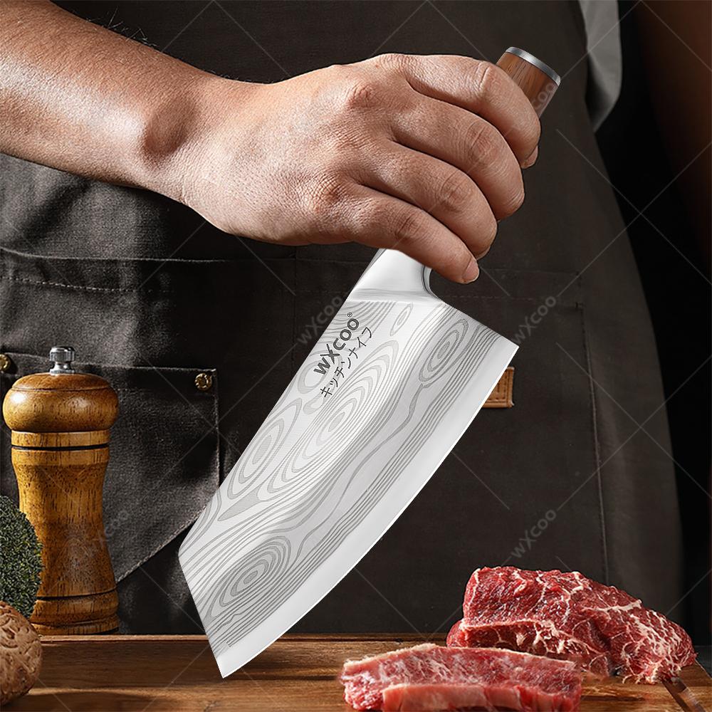 WXCOO Hand Forged Boning Knife Set High Carbon Clad Steel Meat Fish Fruit Cleaver Knife Professional Butcher Kitchen Chef Knives