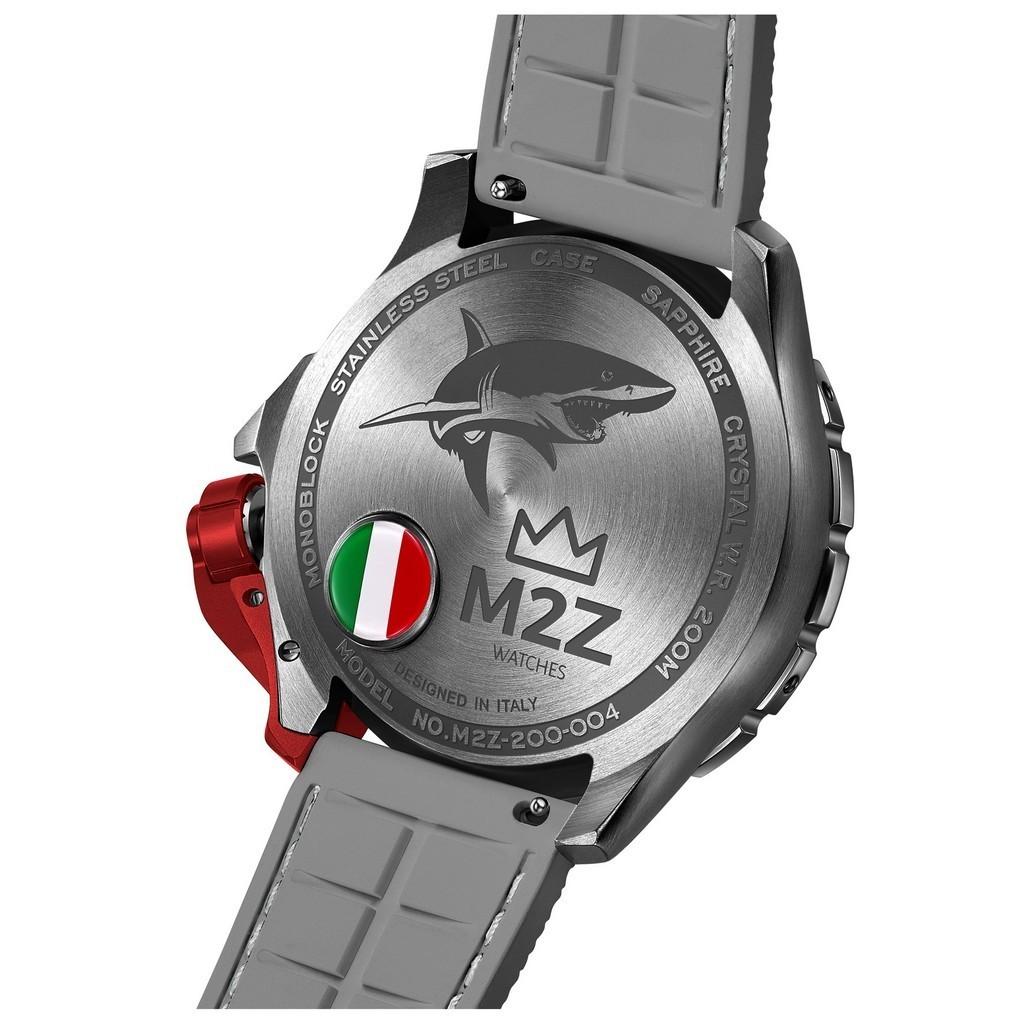 M2Z Diver 200 Сапфірове скло Сірий ремінець Сірий циферблат Автоматичний 200-004 200М Чоловічий годинник