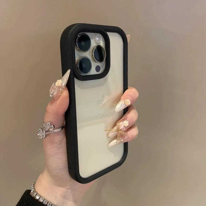 Luxury Transparent Candy Phone Case For iPhone 17 Air 11 12 13 14 15 16 17 Pro Max Plus Shockproof Clear Bumper Cases Cover