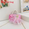 Cute Bow Doll Princess Decoration Children Plush Chain Shoulder Bag For Daily