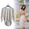 Cotton Long Sleeve Loose Fit T Shirt For Women With Curved Hem Casual Top