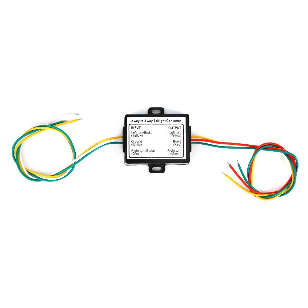 2-to-3 Wire Converter 2-to-3 Wire Splice Trailer Converter Electrical System Wire Harness Adapter US Type Tail Light Adapter