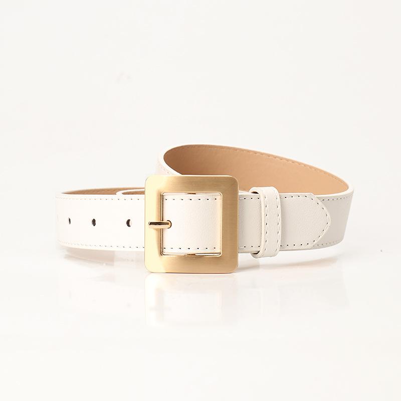 Simple and versatile belt Women's fashion trendy belt High-end alloy women's belt Decorative jeans belt