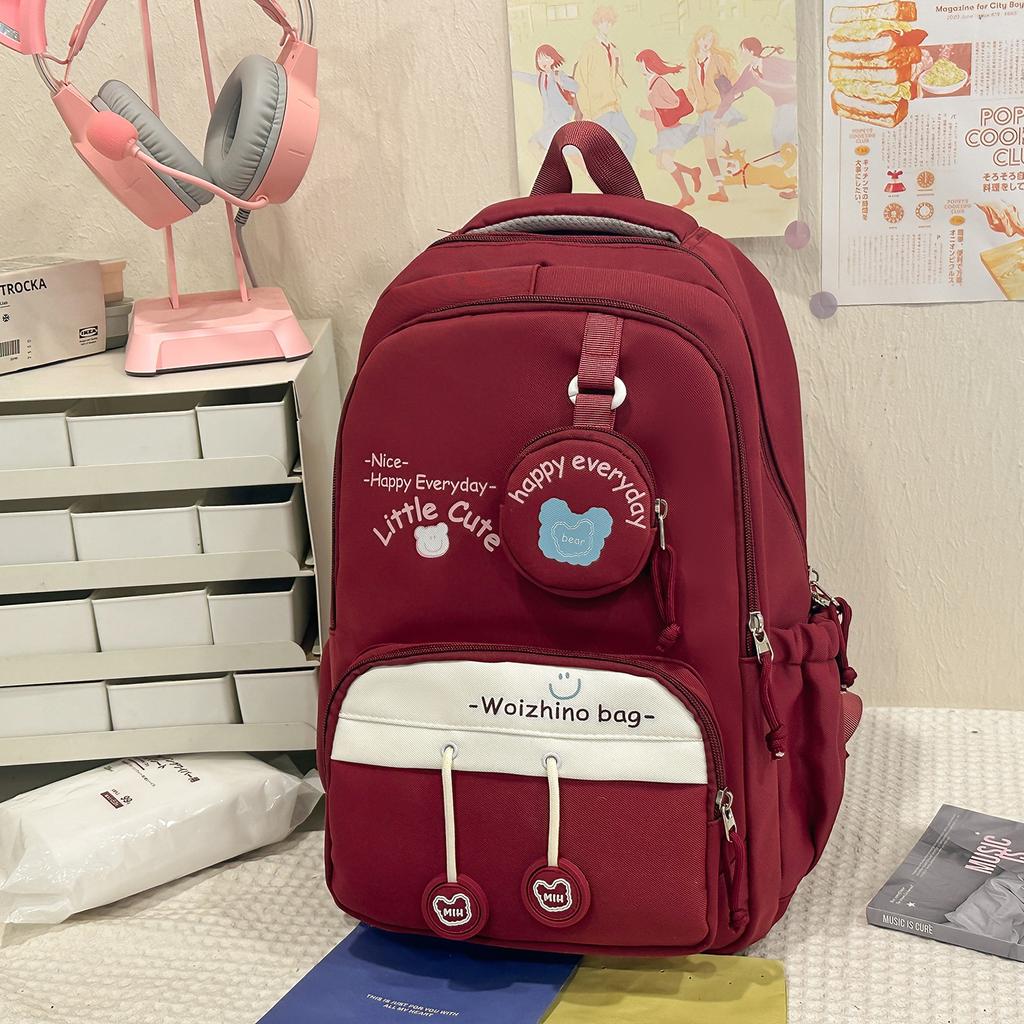 New Japanese-style INS backpack for girls, lightweight, high-value, large-capacity backpack for girls, double shoulder for middle and high school 