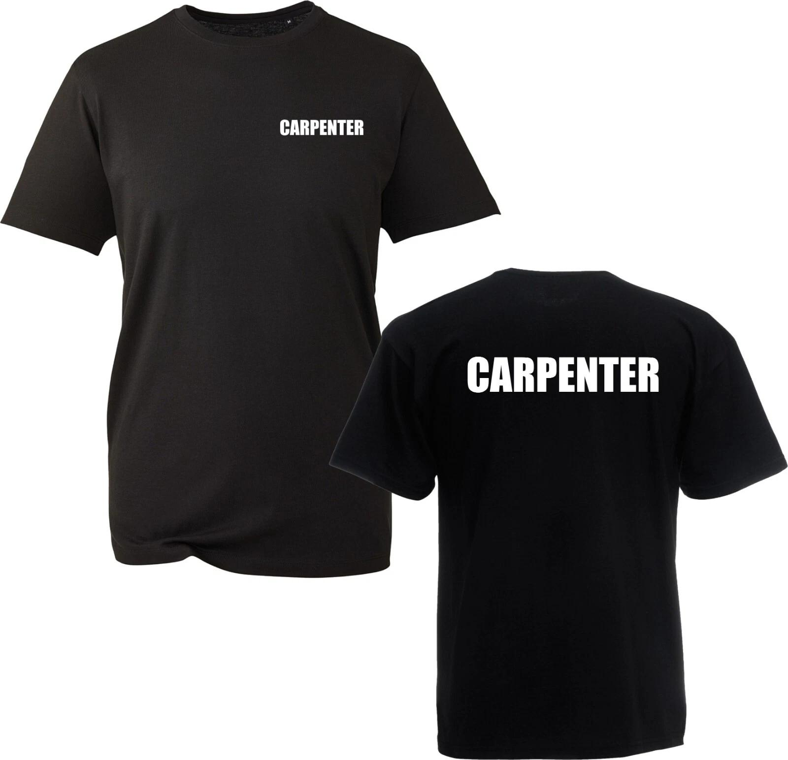 Carpenter Print T-Shirt Wood Worker Building Contractor Uniform Workwear Tee Top M