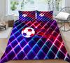 3D Printed Football Bedding Quilt Cover Pillowcase Full Size Double Bed Set 2/3 Pieces of Microfiber Fabric Soft Home Decoration